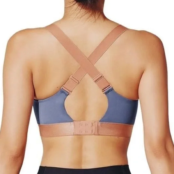 ThirdLove Kinetic Adjustable Everyday Sports Bra Built In Cups Blue Granite 40C - Picture 3 of 6